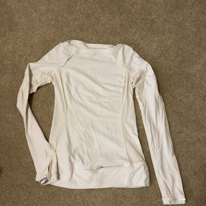 Long sleeve ruffle detail lululemon shirt size 4